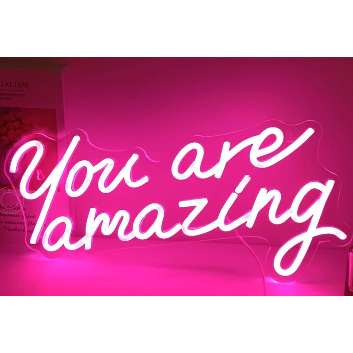 Lovely Simple Pink “You Are Amazing” LED Light Room Wall Decoration