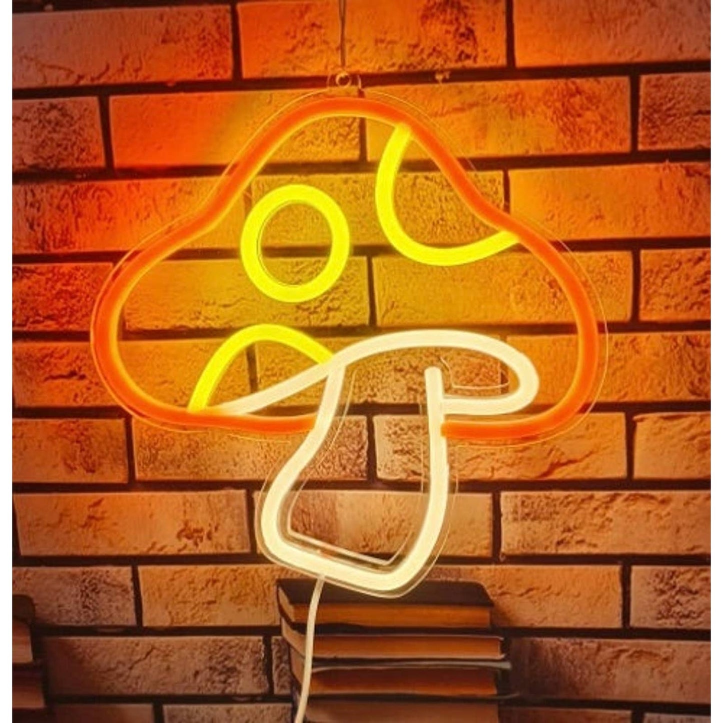 Lovely Bright Plump Red Mushroom LED Night Light Rom Wall Decoration