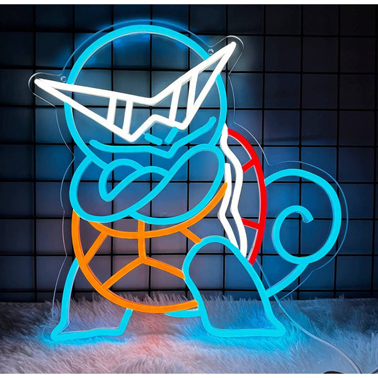 Fun Bright Cool Squirtle Pokemon LED Night Light Room Wall Decoration