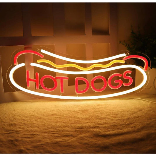 Tasty Bright “Hot Dogs” LED Night Light Business Shop Food Decor