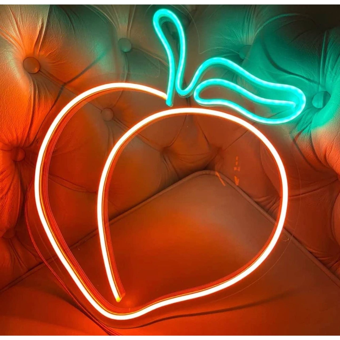 Tasty Bright Orange Peach LED Night Light Fruit Room Wall Decoration