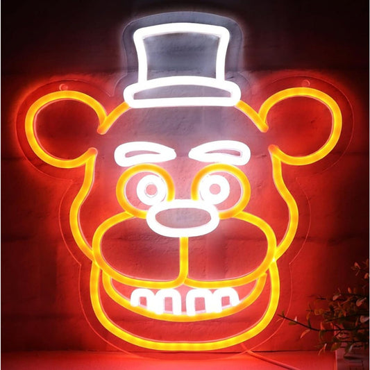 Fun Bright Five Nights At Freddy’s Bear LED Night Light Video Game Decor