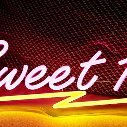 Cute Pink / Yellow Sweet 16 LED Night Light Room Wall Party Decor