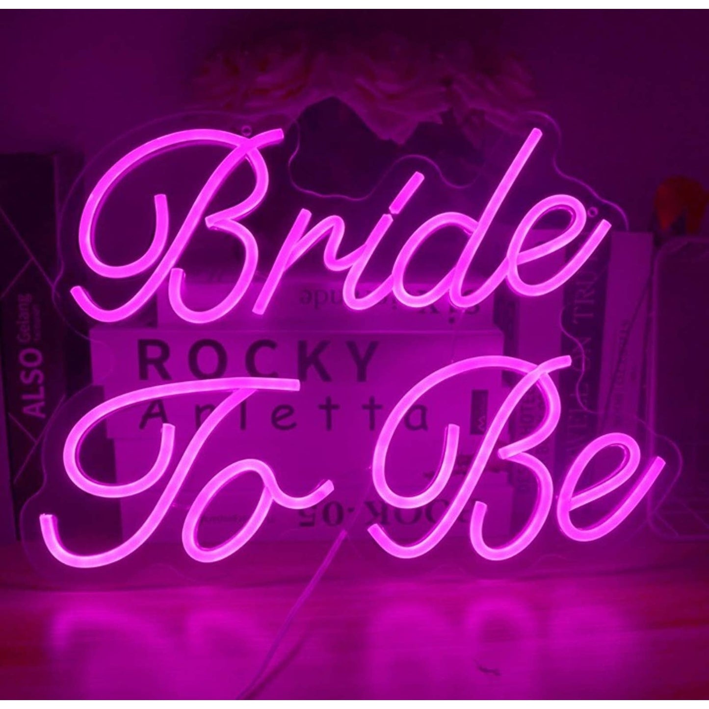 Adorable Vivid Bright Pink “Bride to Be” LED Night Lights Wedding Decoration