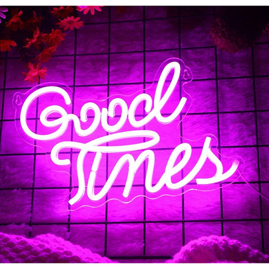 Lovely Bight Hot Pink Good Times LED Night Light Room Wall Decoration