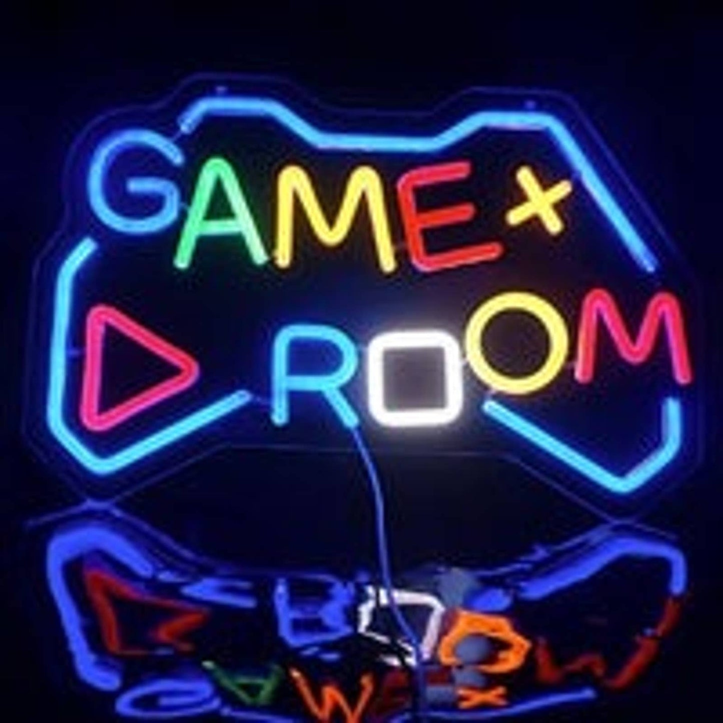Cool Fun Bright Blue Game Room Controller LED Night Light Arcade Decoration