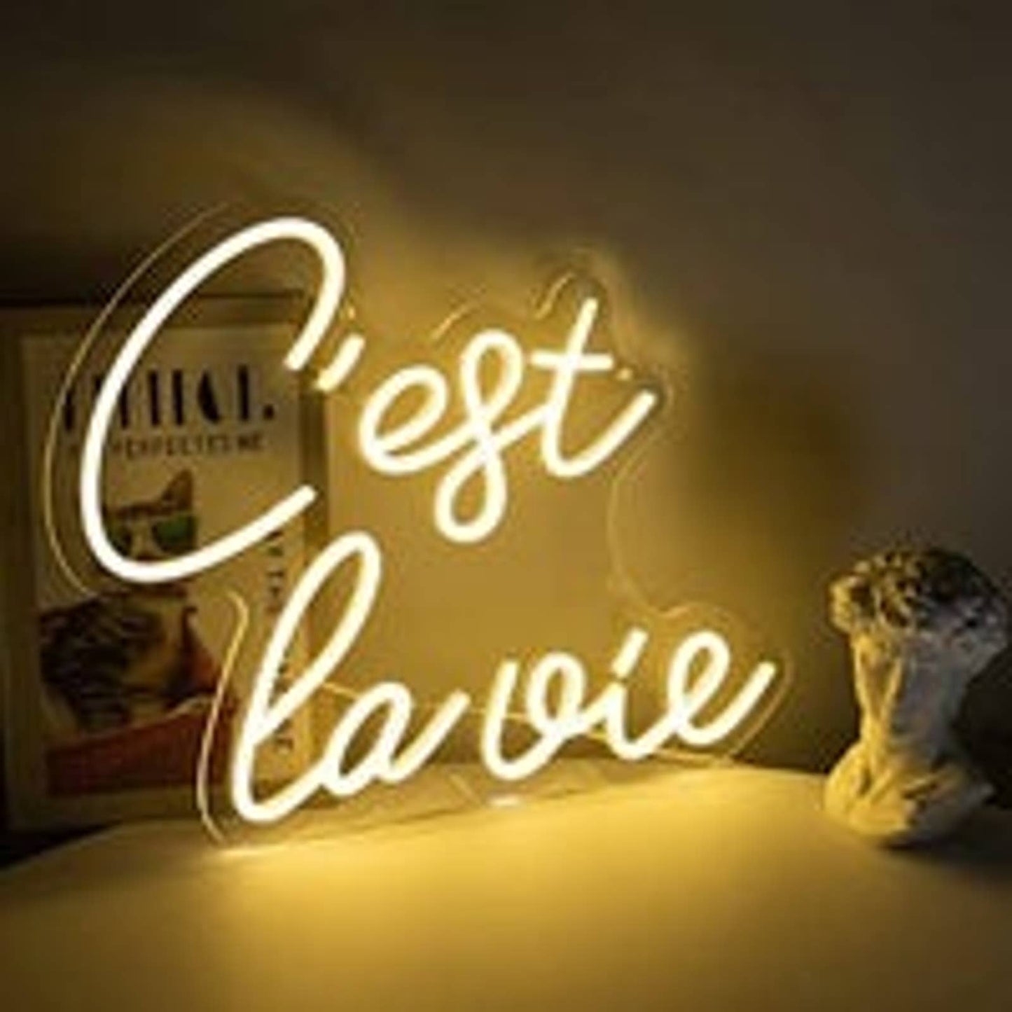Lovely Warm Bright “Chest la vie” LED Night Light Room Wall Decoration