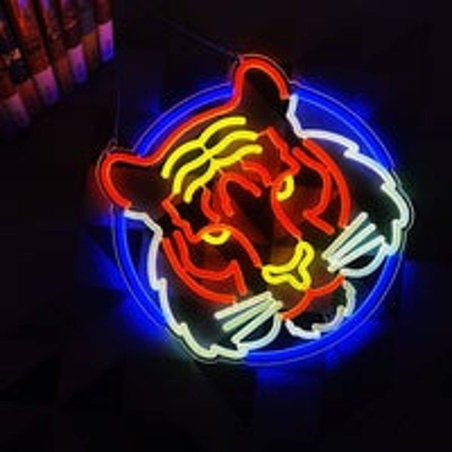 Vivid Bright Colorful Tiger LED Night Light Room Wall Decoration