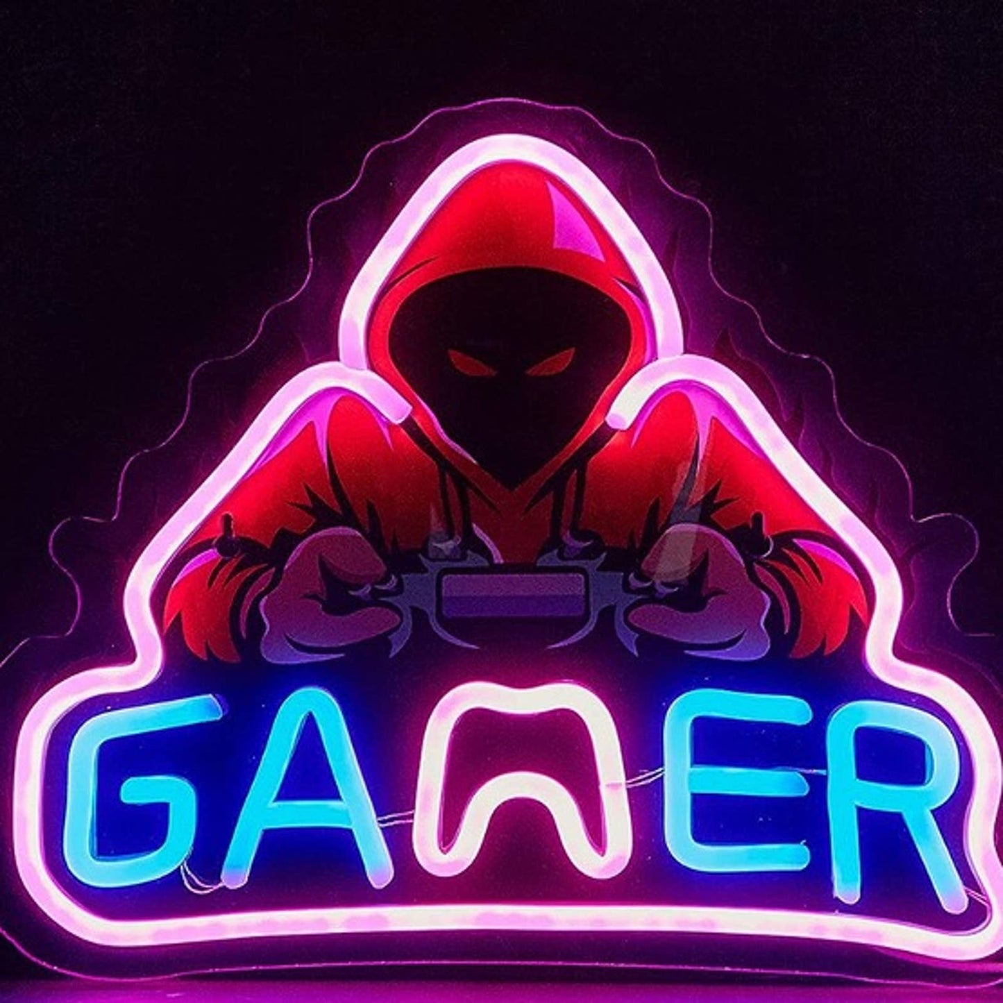 Fun Bright Hood Gamer LED Night Light Light Video Game Room Decor