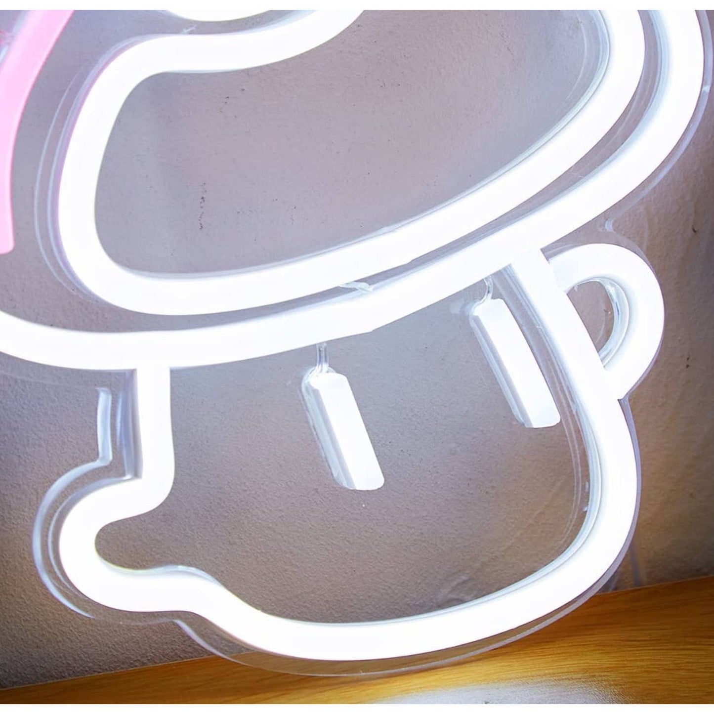 Adorable Bright White / Pink Baby Mushroom LED Night Light Room Wall Decocration