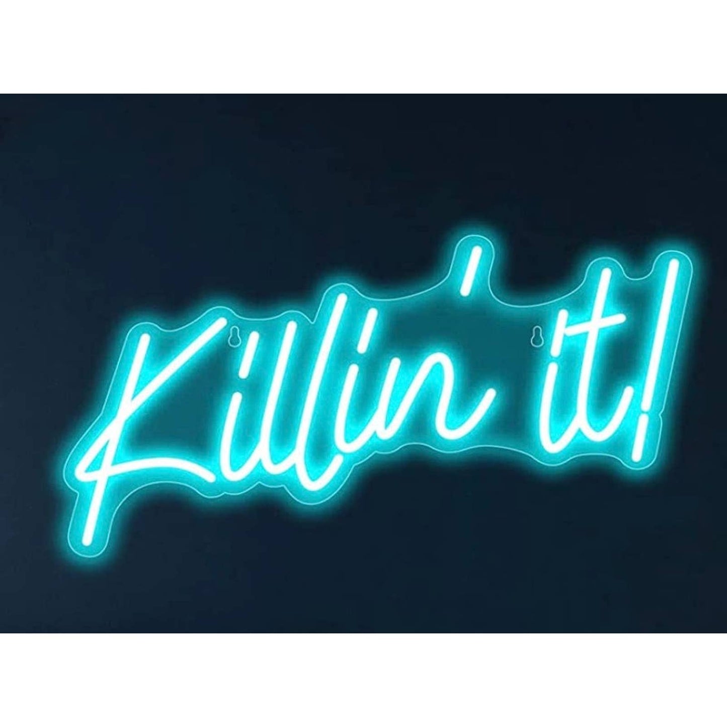 Fun Bright Light Blue “Killin’ It” LED Night Light Room Wall Decoration