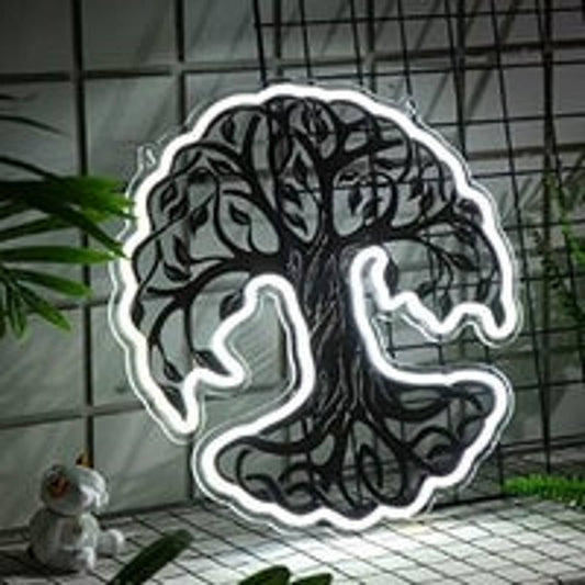 Lovely Bright White Tree LED Night Light Room Wall Art Decor