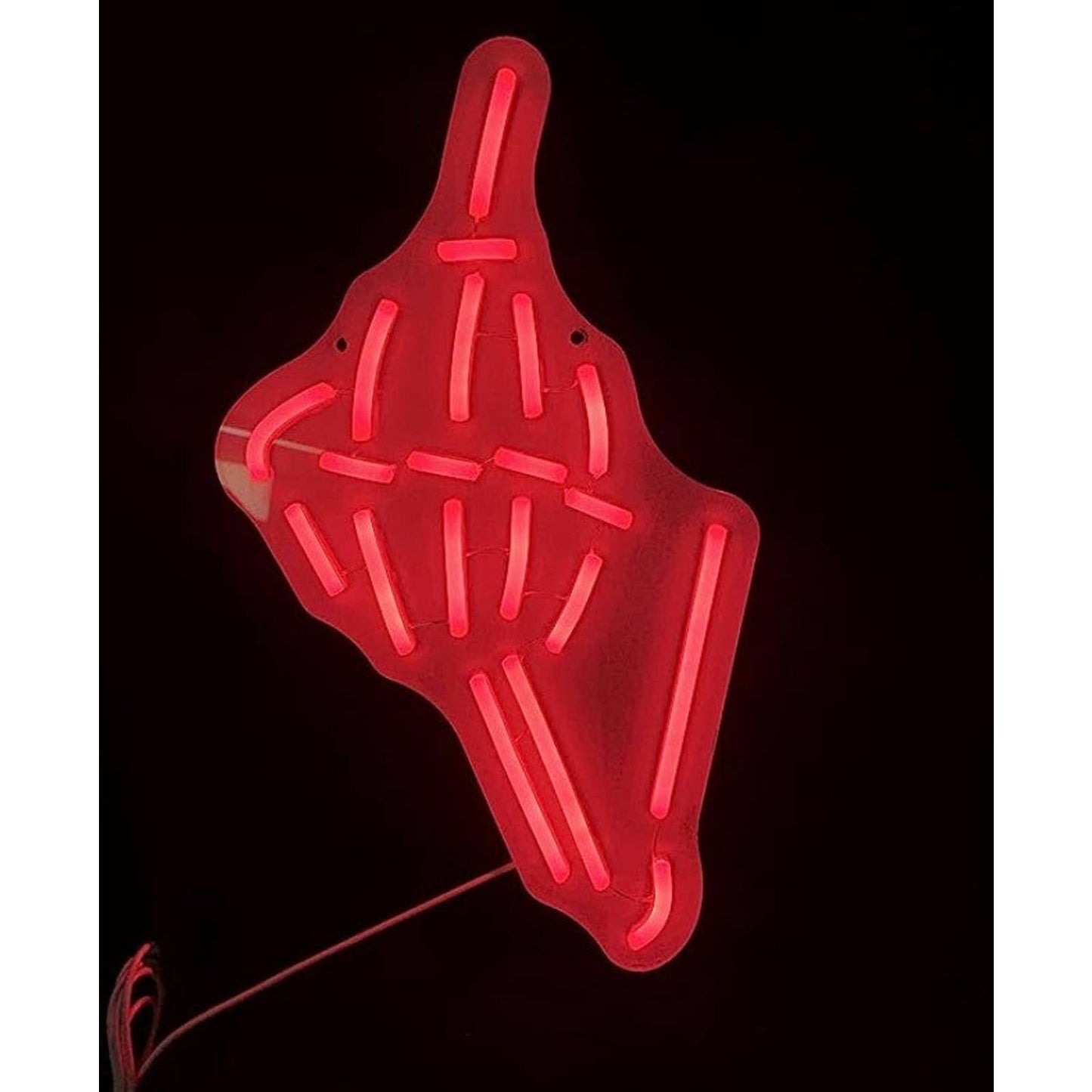 Bright Vivid Red Bad Skeleton LED Night Light Room Wall Decoration