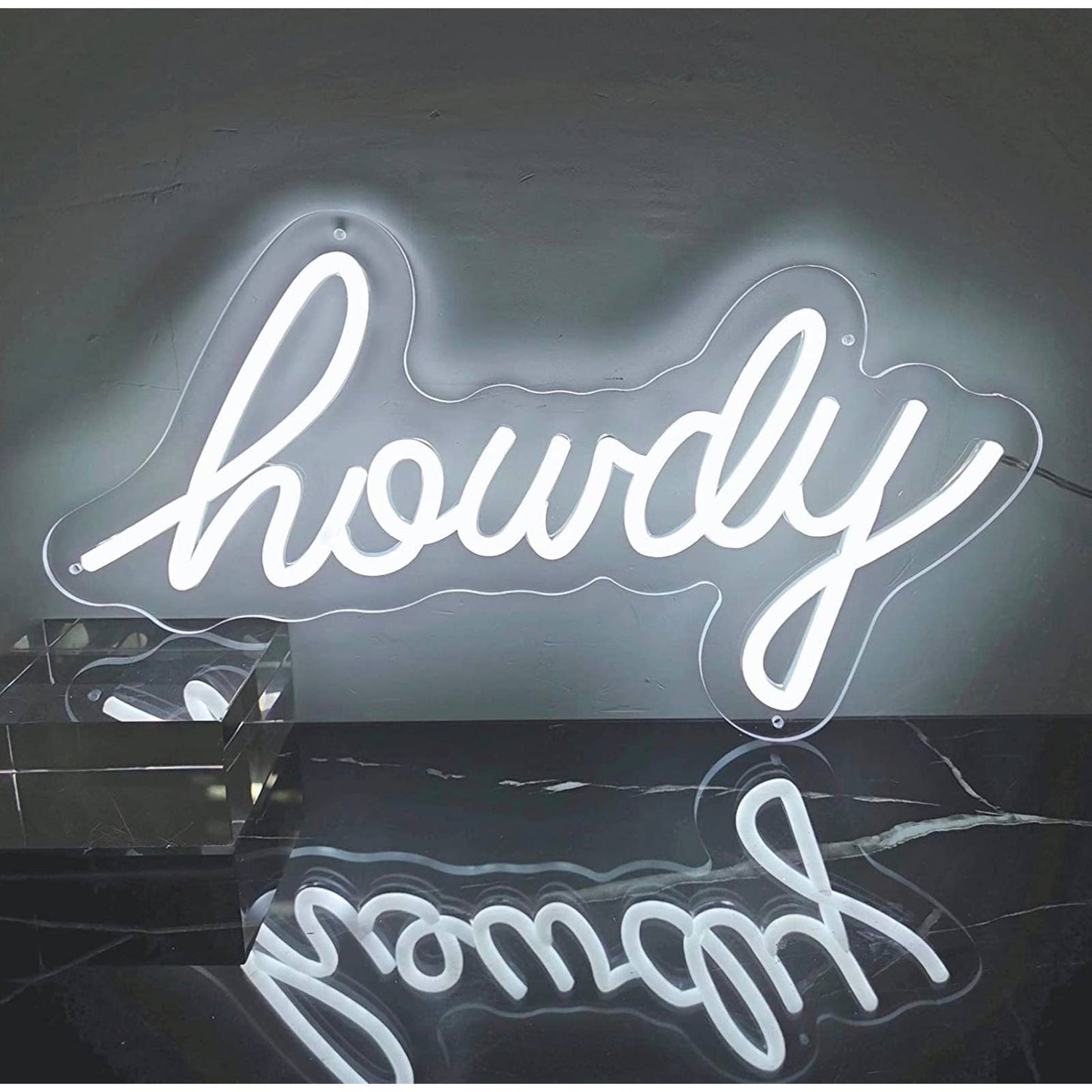 Fun Bright Cool White Howdy LED Night Light Room Wall Decoration