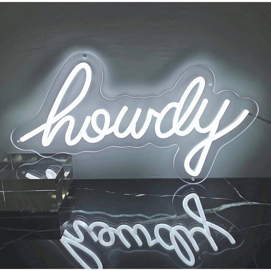 Fun Bright Cool White Howdy LED Night Light Room Wall Decoration