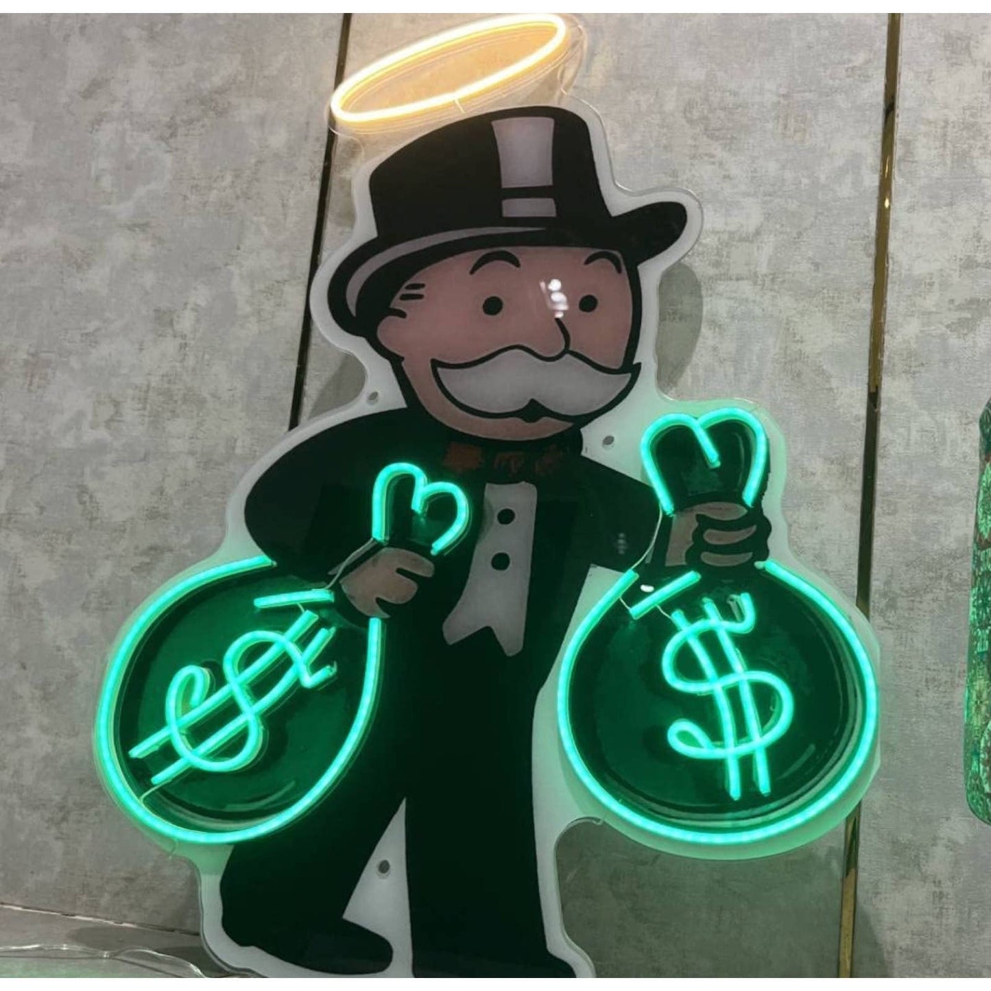 Quality Fun Bright Rich Uncle Pennybags Monopoly Man LED Light Board Game Decor