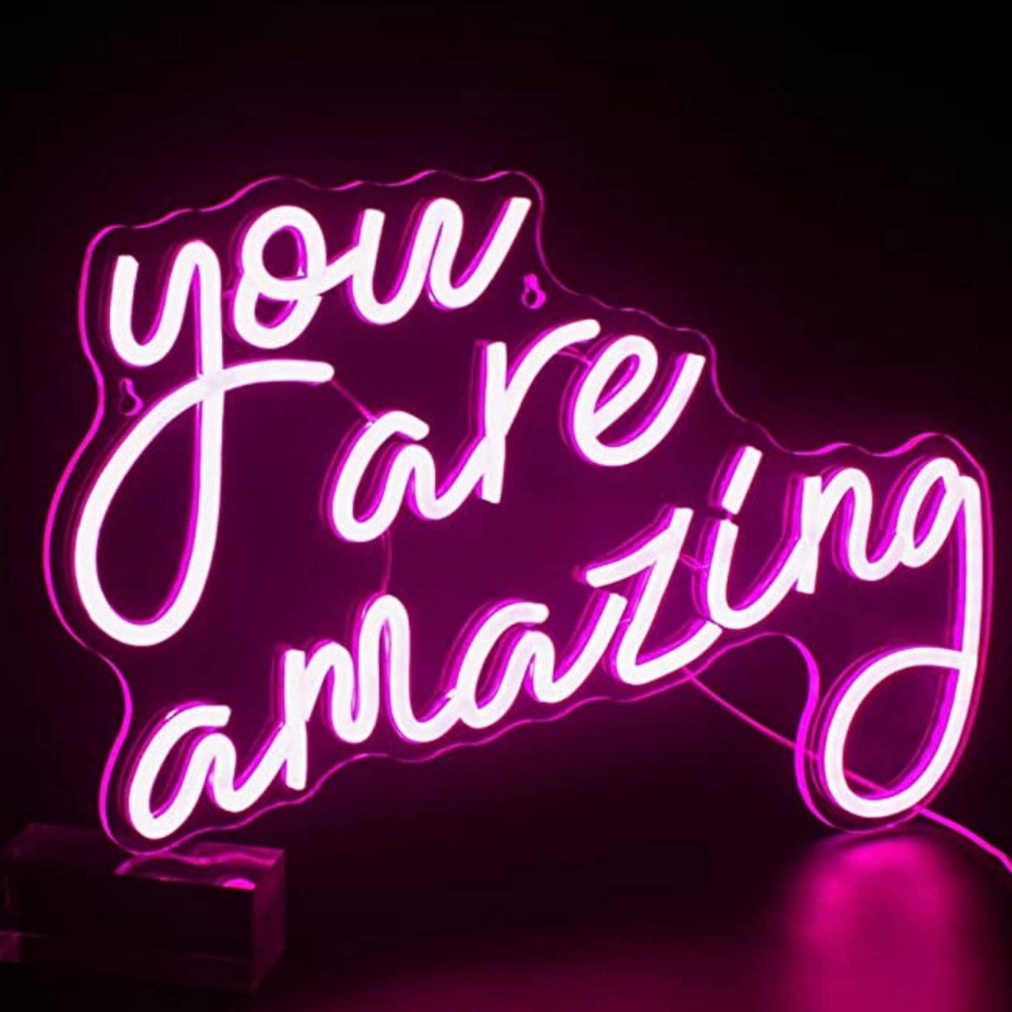Vivid Bright Adorable Pink “You Are Amazing” LED Night Light Room Wall Decoratio