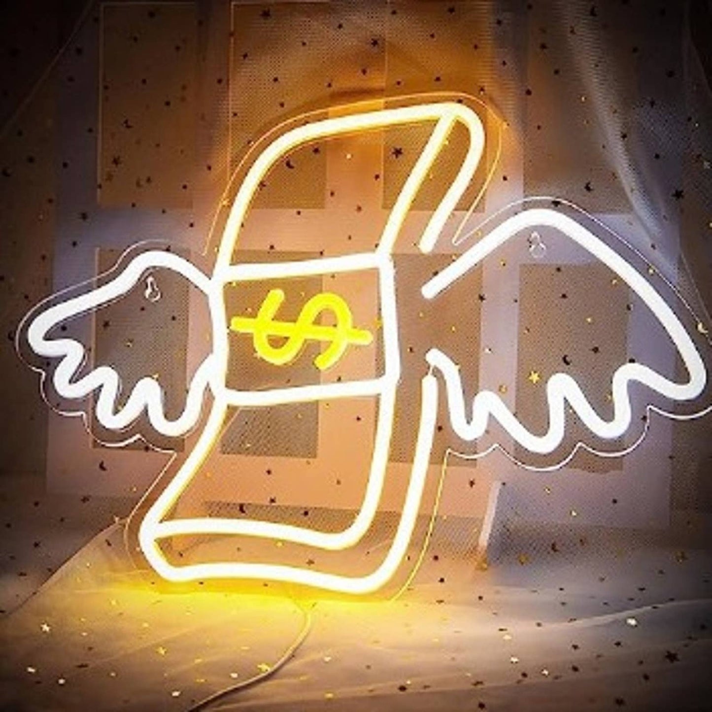 Vivid Bright Flying Money LED Night Light Room Wall Decor