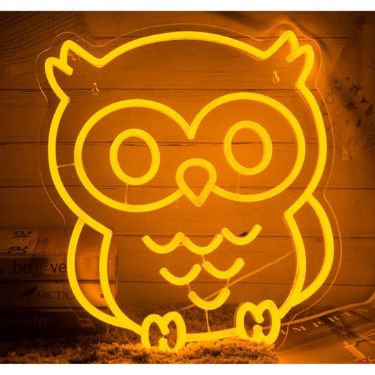 Lovely Bright Warm Owl LED Night Light Room Wall Decoration