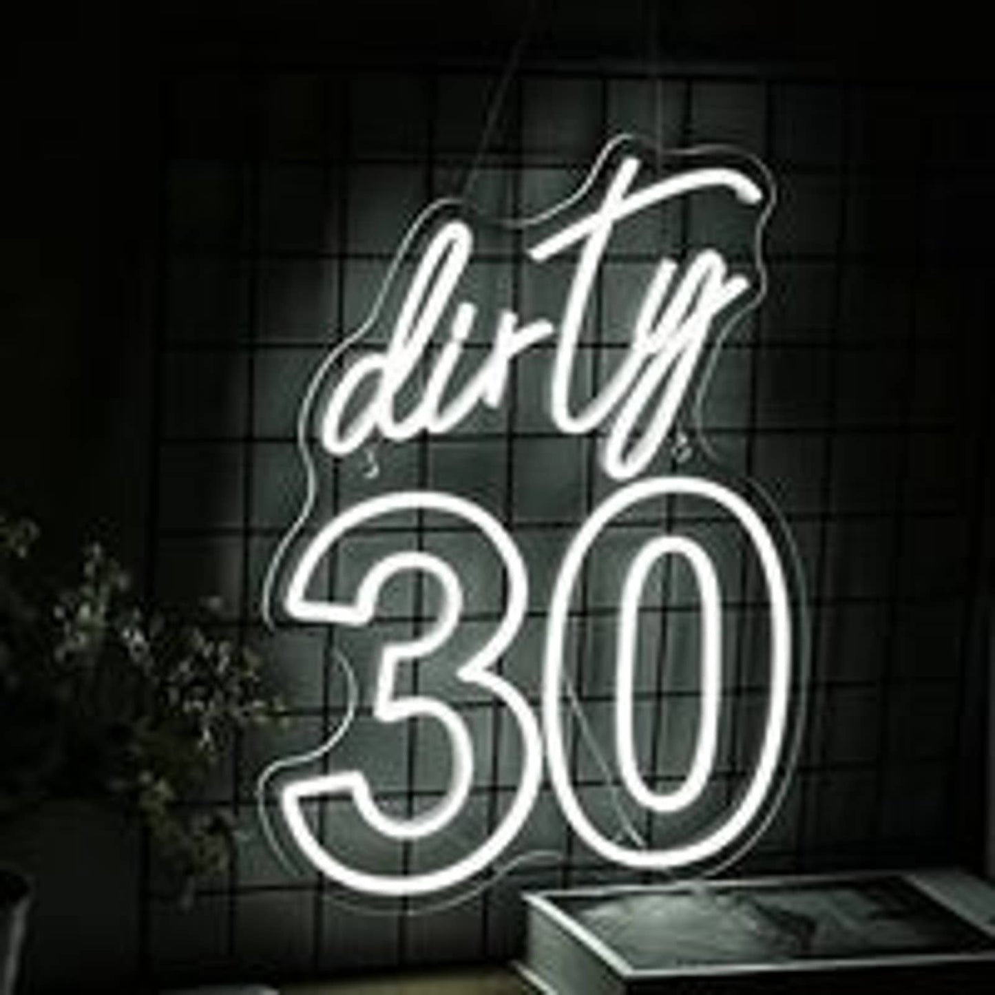 Fun Bright Cool White Dirty 30 LED Night Light Birthday Room Wall Decoration