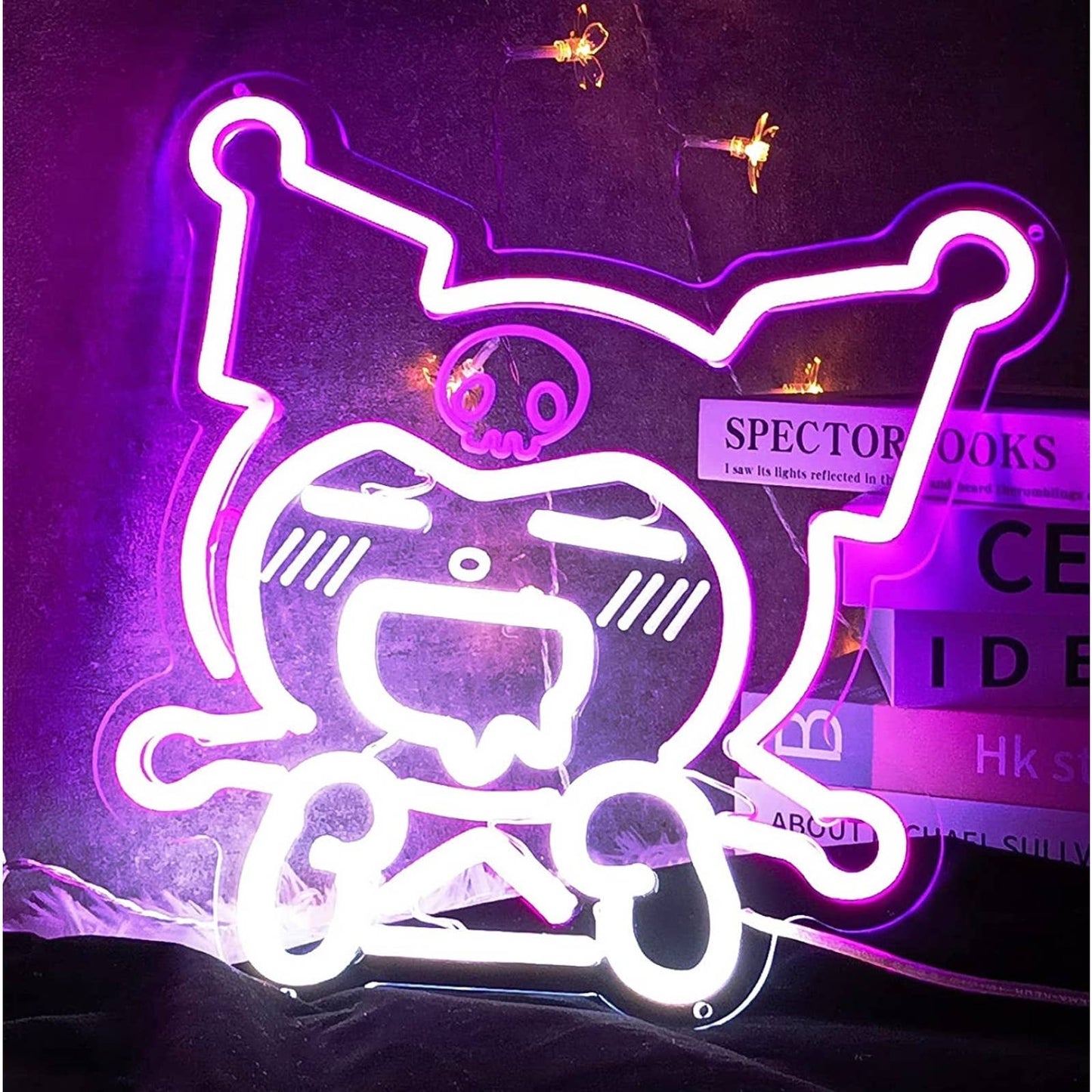 Cute Bright Pink Kuromi Anime LED Night Light Anime Japan Room Wall Decoration