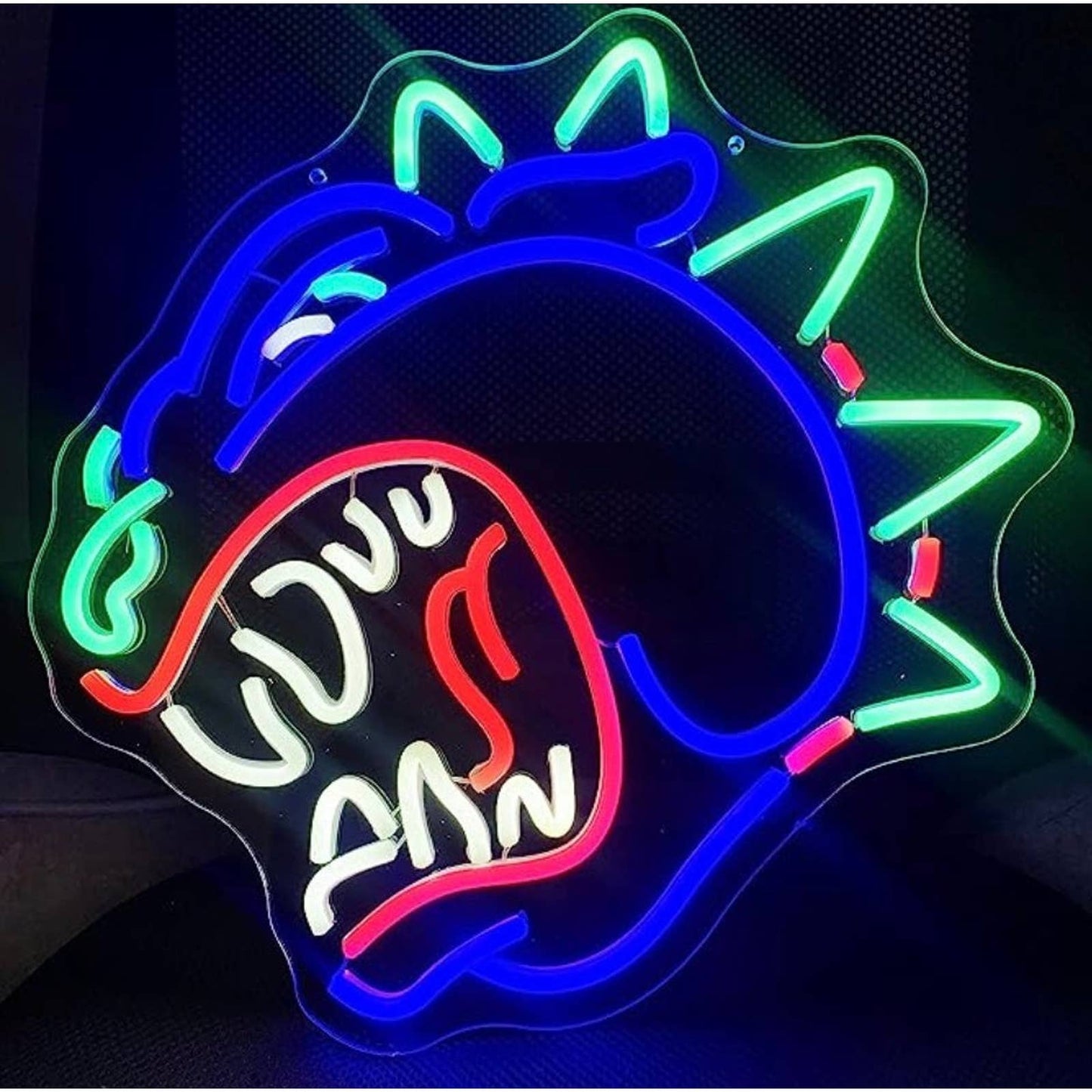 Vivid Bright Colorful Raging Bulldog LED Night Light Room Wall Decoration