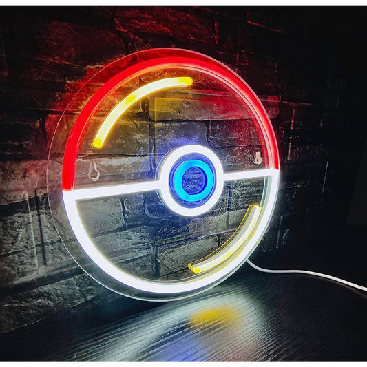 Fun Bright Colorful Pokeball LED Night Light Pokemon Room Wall Decoration