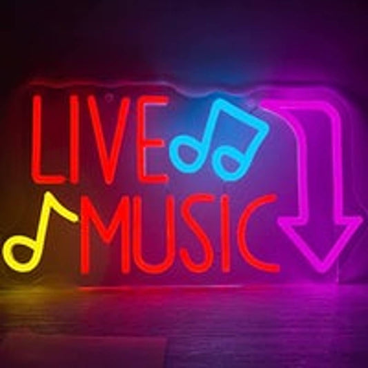 Fun Bright Red Live Music LED Night Light Room Wall Concert Decoration
