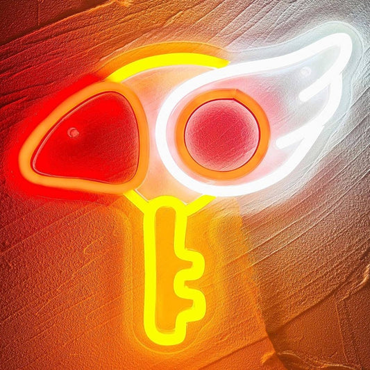 Fun Bright Golden Bird Head Key LED Night Light Room Wall Decoration
