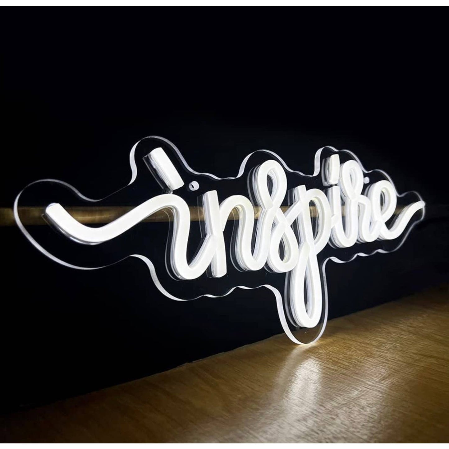 Lovely Simple Cool White “inspire” LED Night Light Room Wall Decoration