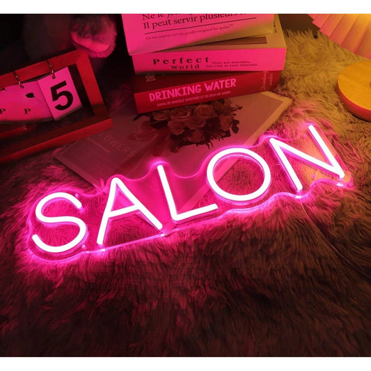Lovely Bright Pink Salon LED Night Light Sign Spa Room Wall Decoration