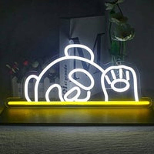 Super Cute Waving Teddy Bear LED Night Light Room Wall Decoration