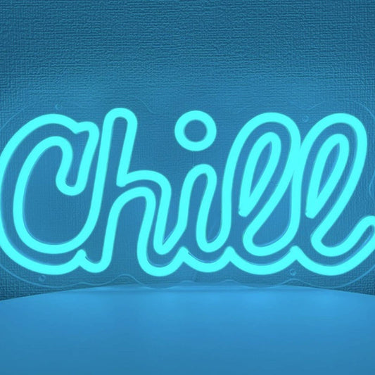 Lovely Cool Bright “Chill” LED Night Light Room Wall Decor Sign
