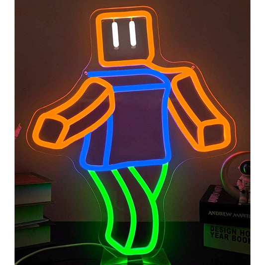 Fun Bright Colorful Roblox Man Led Night Light Video Game Room Decor