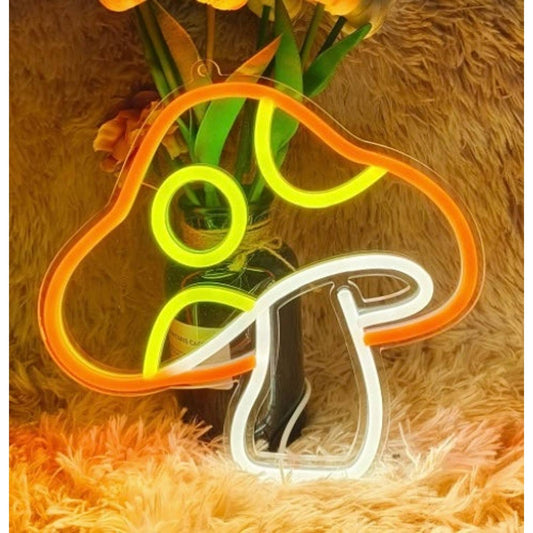 Lovely Bright Plump Red Mushroom LED Night Light Rom Wall Decoration