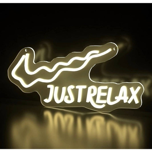 Bright Cool White Just Relax Nike Swoosh LED Night Light Room Wall Decoration