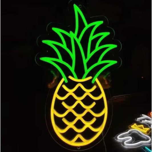Tasty Bright Yellow Green Pineapple LED Night Light Room Wall Decoration