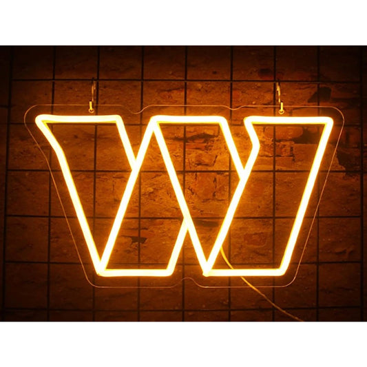 Vivid Bright Washington Warriors Logo LED Light Room Football Sport Decor