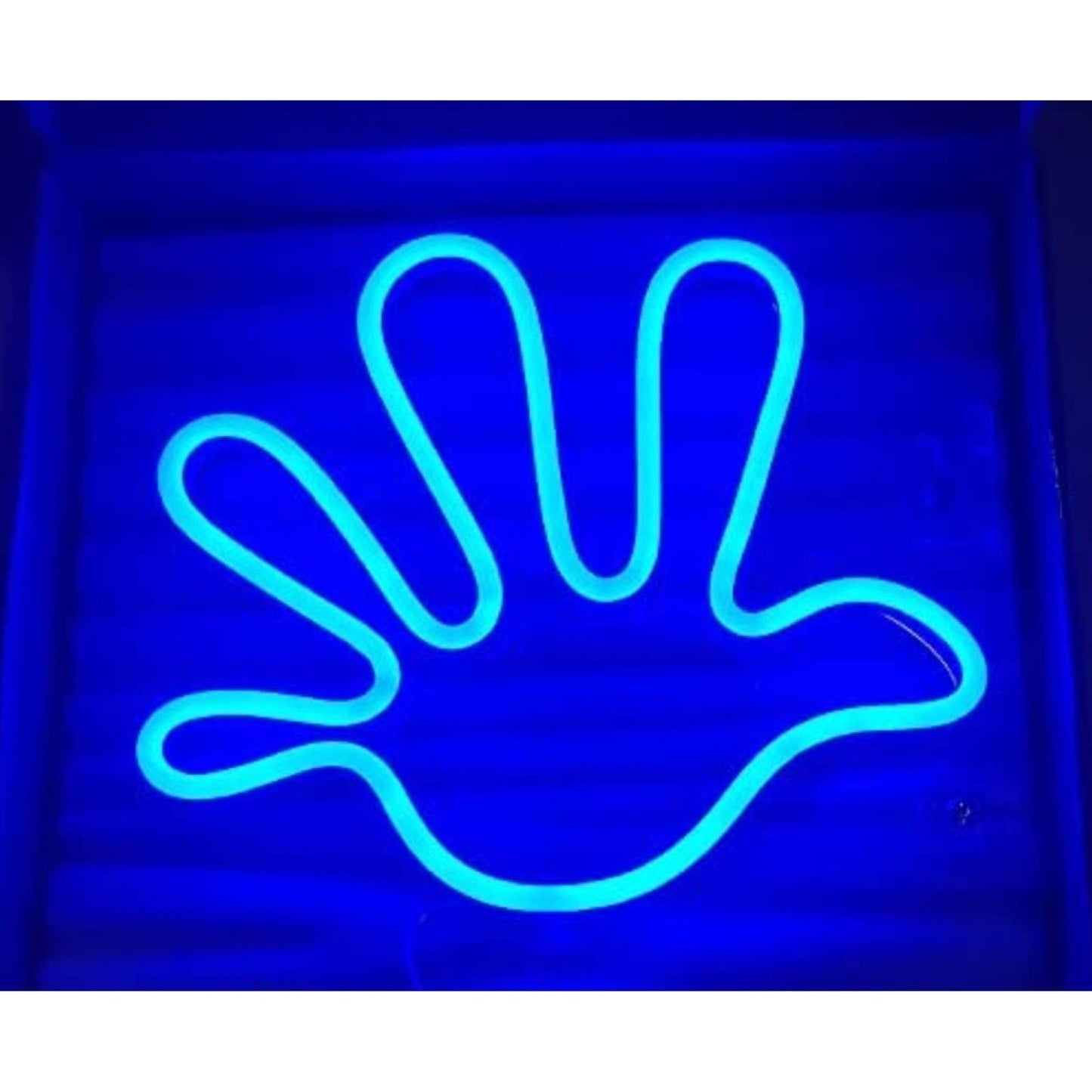 Fun Bright Blue Fat Hand LED Night Light Room Wall Decoration