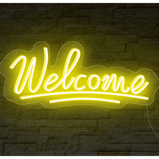Lovely Warm Bright Welcome LED Night Light Room Wall Decoration