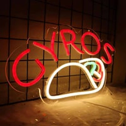 Fun Bright Tasty Gyros LED Night Light Room Wall Decoration