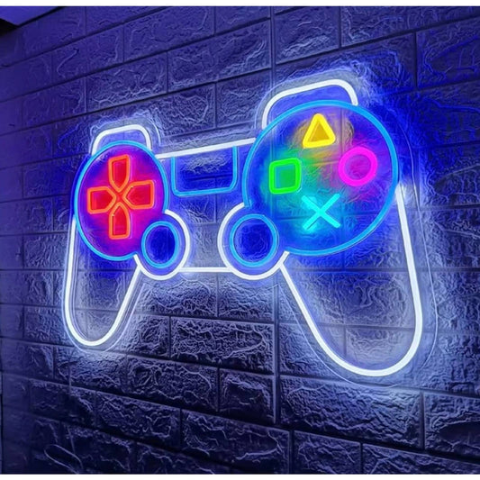 Large Bright Colorful Game Controller LED Night Light Sign