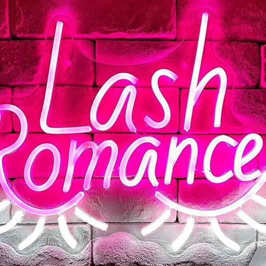 Lovely Vivid Bright “Lash Romance” LED Night Light Room Spa Salon Wall Decor
