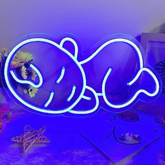 Adorable Cute Bright Blue Sleeping Baby Boy LED Night Light Room Wall Decoration