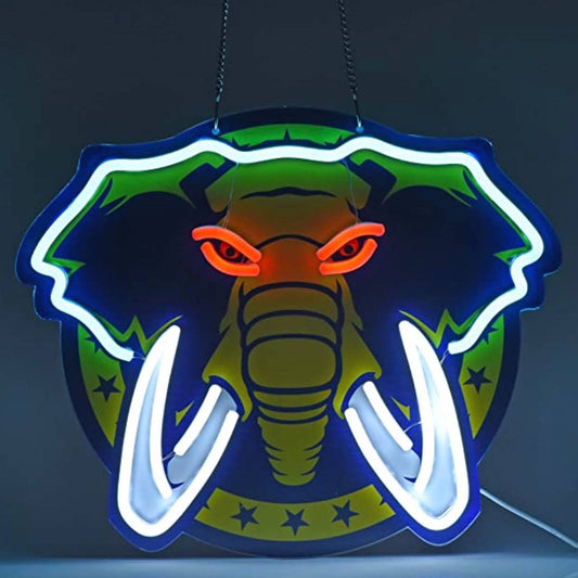 Fun Bright Elephant Hanging LED Night Light Room Wall Decoration