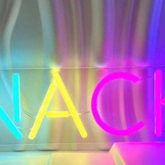 Vivid Fun Bright Colorful  SNACKS LED Night Light Store Wall Decor