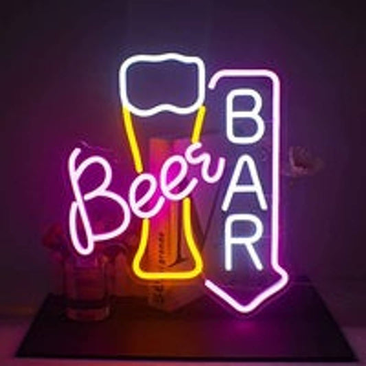 Fun Bright Beer Bar LED Night Light Room Wall Decoration