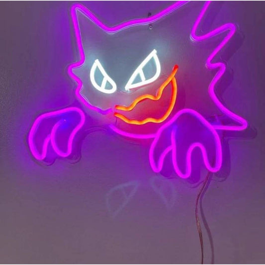 Bright Purple Haunter Ghost Pokemon LED Night Light Game Room Wall Decor
