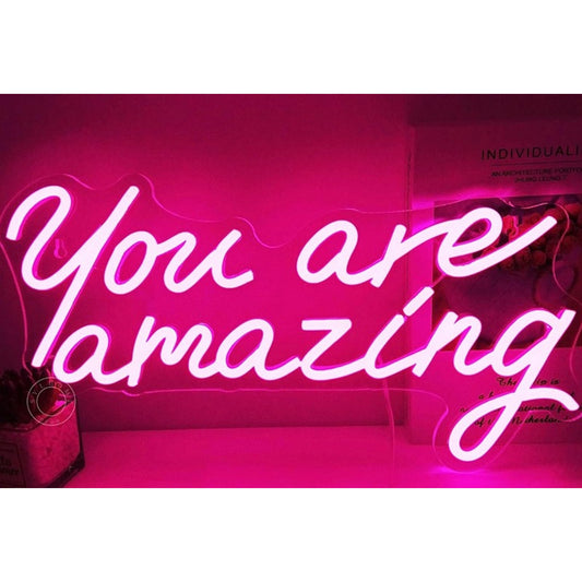 Lovely Simple Pink “You Are Amazing” LED Light Room Wall Decoration