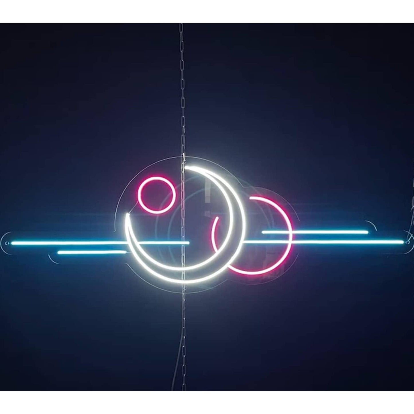 Exotic Bright Retro Crescent Moon Galaxy LED Night Light Room Wall Art Decor